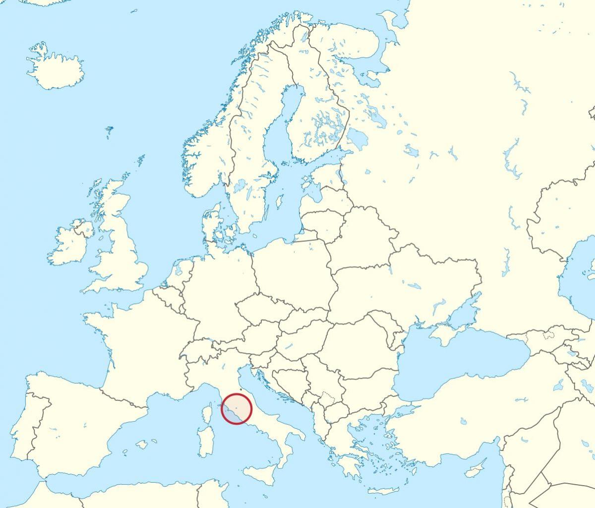 کا نقشہ ویٹیکن سٹی یورپ